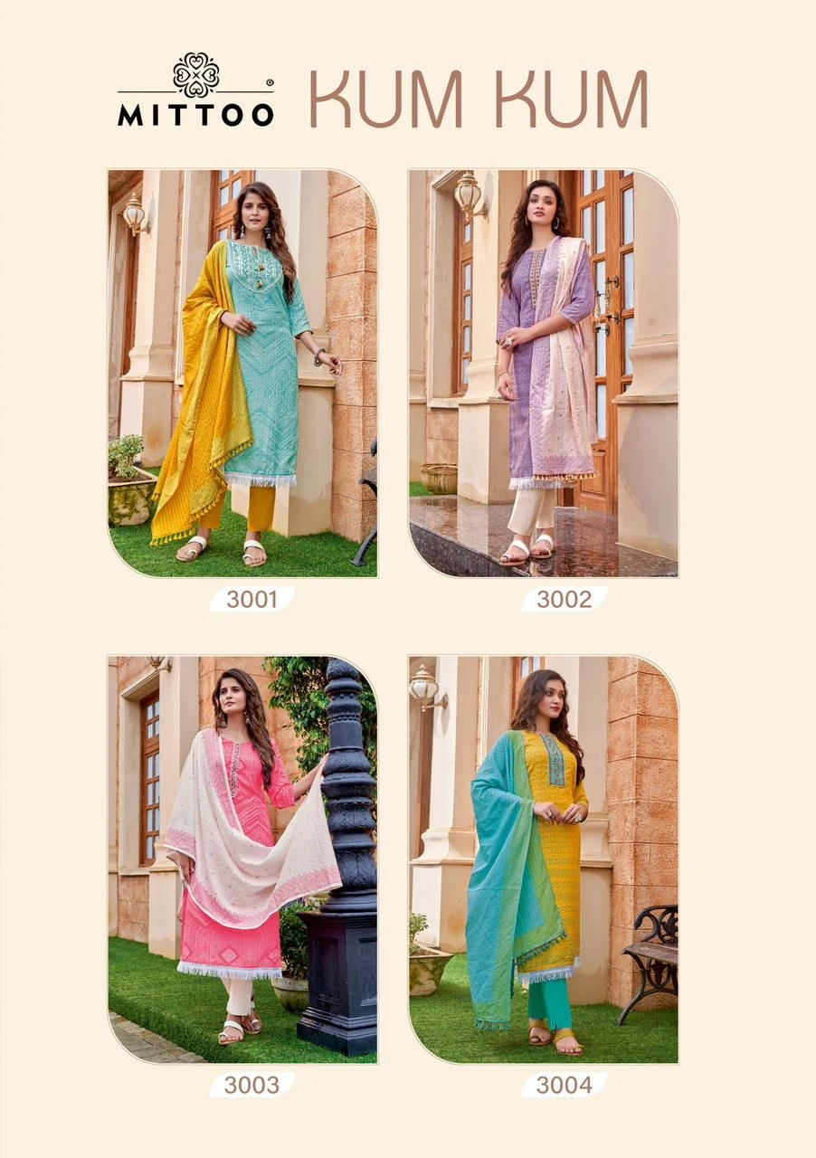 Mittoo Kumkum Muslin Wholesale Readymade Salwar Suit Catalog